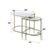 Zaba - Nesting Table - Glass Top & Silver ACME
