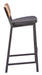 Ardenne - Barstool (Set of 2) - Black / Brown Zuo Modern