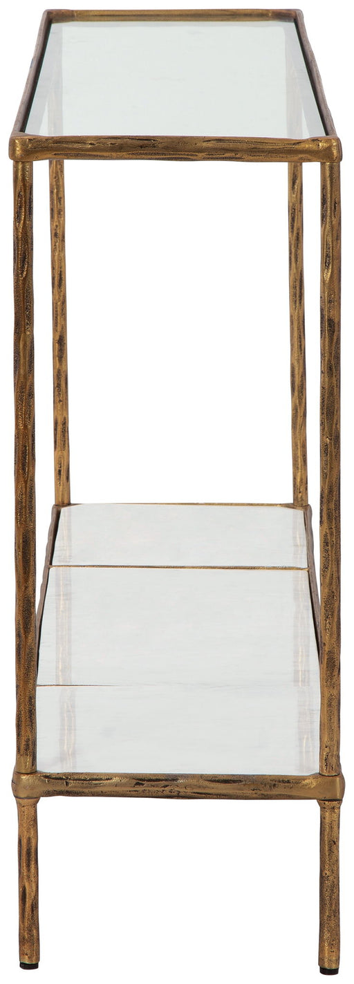 Ryandale - Console Sofa Table - Antique Brass Finish Signature Design by Ashley®