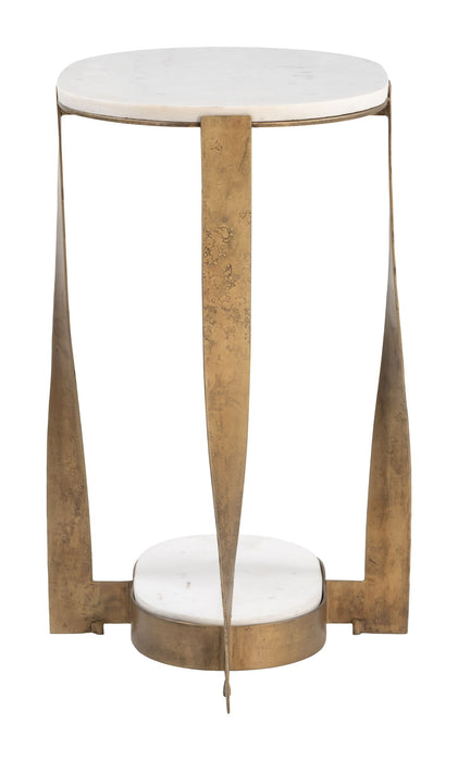 Orion - Accent Table - White / Brass Zuo Modern