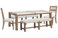 Plum Creek - 5 Piece Rectangular Dining Table Set Magnussen Furniture