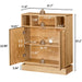 Fluted Sideboard Buffet Cabinet With 2 Doors And Adjustable Shelf, Storage Cabinet For Entryway Home Essentials