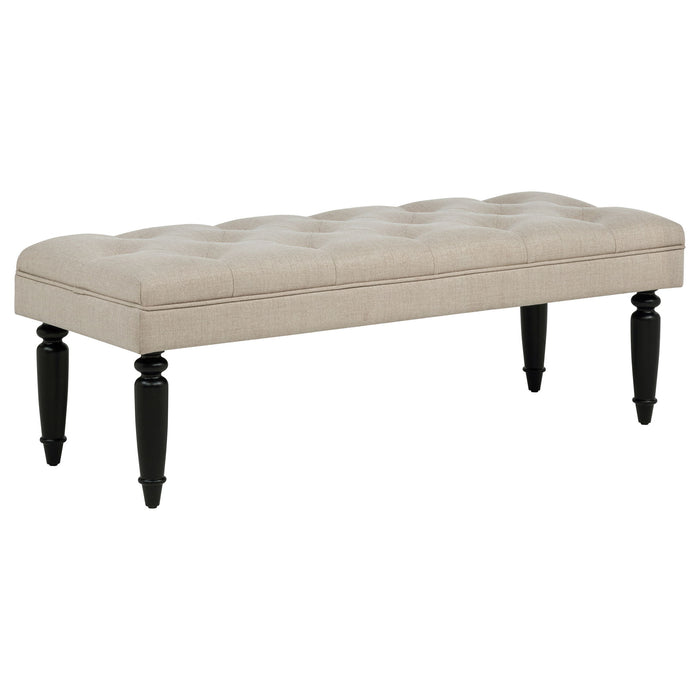 Upholstered Entryway Accent Bench - Beige Furniture Max