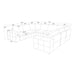 Modern Sectional Sofa With Large Square Arms Home Essentials