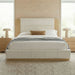 Modern Upholstered Platform Bed With Extended Headboard Hearth and Haven