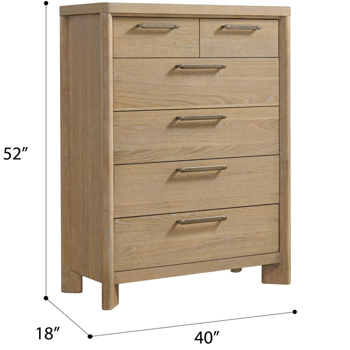 6 Drawer Chest - Tan Emerald Home