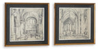 Downyard - Wall Art Set (Set of 2) - Black / Beige Signature Design by Ashley®