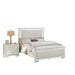 1 Piece Eastern King Size Upholstered Headboard And Footboard With Built In LED Lights Home Essentials