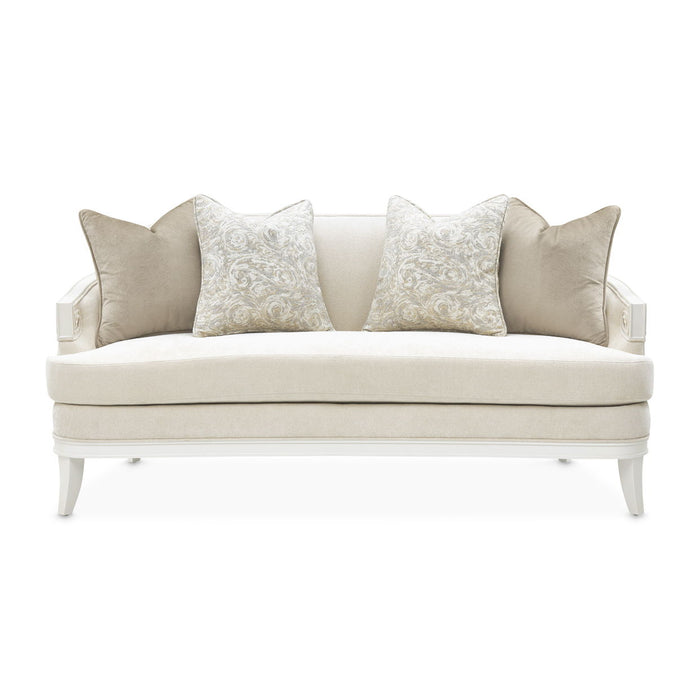La Marisia - Chenille Loveseat - Tranquil / Creamy Pearl