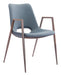 Desi - Dining Chair Walnut Legs (Set of 2) Zuo Modern
