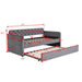 Upholstered Daybed With Trundle And USB Charging Design Home Essentials