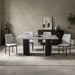 Leander - Dining Table With Ceramic Top - Gray & Black ACME