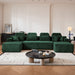 Sectional Sleeper Sofa & Storage Pockets, Modular Couch With Throw Pillows For Living Room Home Essentials