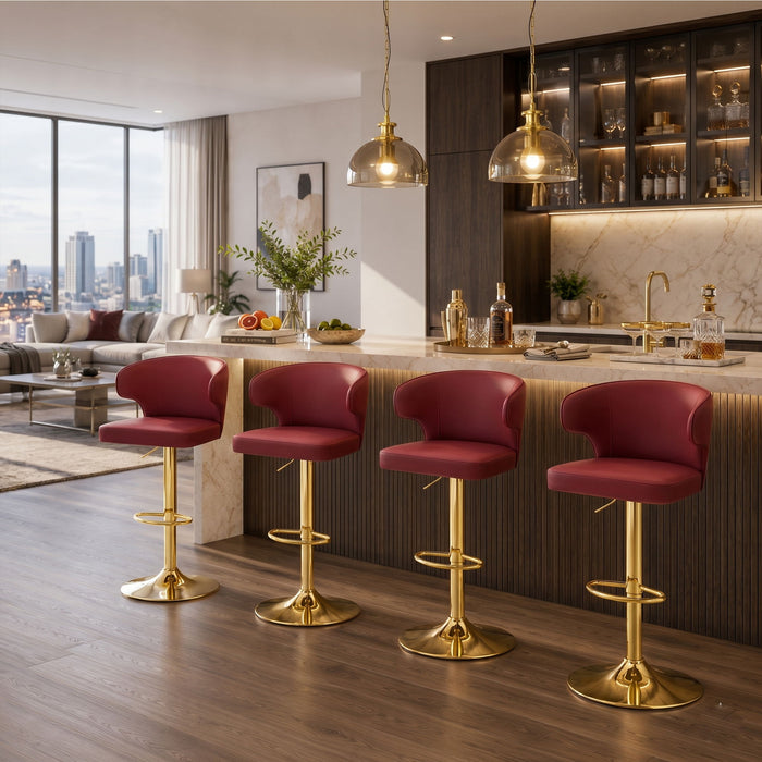 Adjustable Swivel Bar Chair With High Back Support Home Essentials