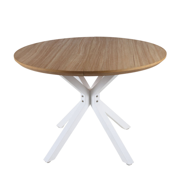 Pedestal Table For Living Room - White / Light Oak Home Essentials