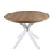 Pedestal Table For Living Room - White / Light Oak Home Essentials