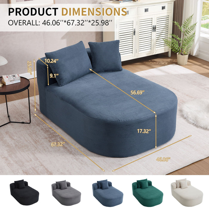 Oversized Chaise Lounge Sofa Bed With Deep Seat And Soft Pillows Home Essentials