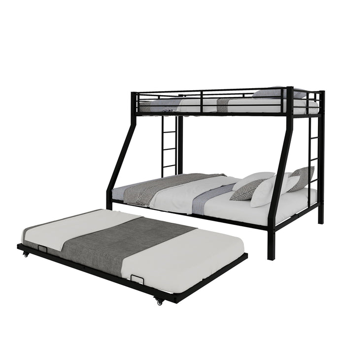 Bunk Bed For Kids, Convertible Frame With Ladders & Guardrail Home Essentials