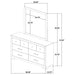 Merritt - 6 Drawer Dresser With Mirror - Light Oak Furniture Max