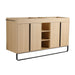 58" Freestanding Bathroom Cabinet With 4 Soft Close Doors & 3 Open Racks (Vanity Only, No Sink) - Oak Home Essentials