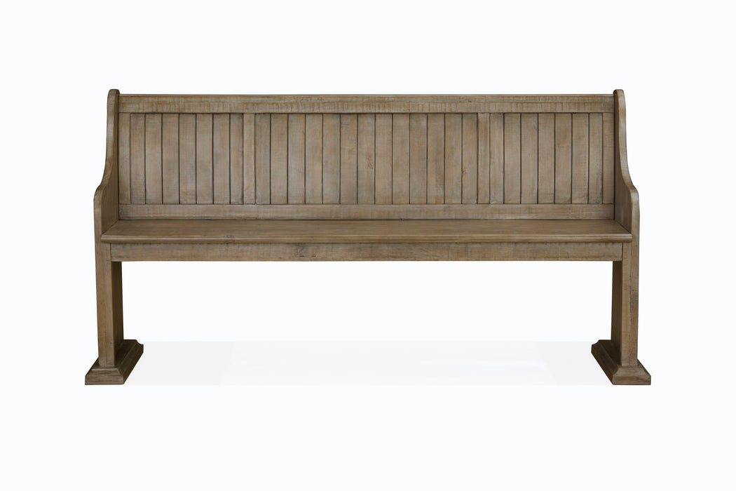 Tinley Park - Bench With Back - Dove Tail Gray Magnussen Furniture