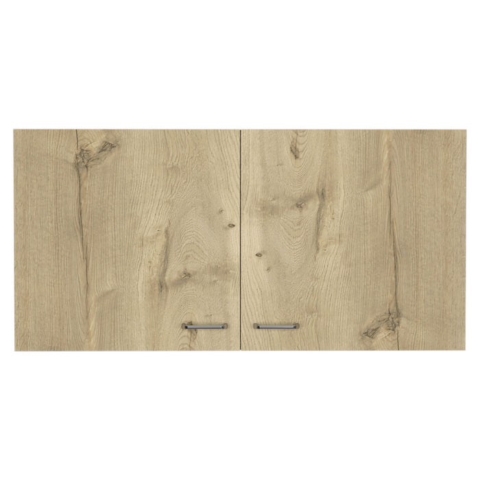 Standard Accent Cabinet With One Shelf - White And Light Oak