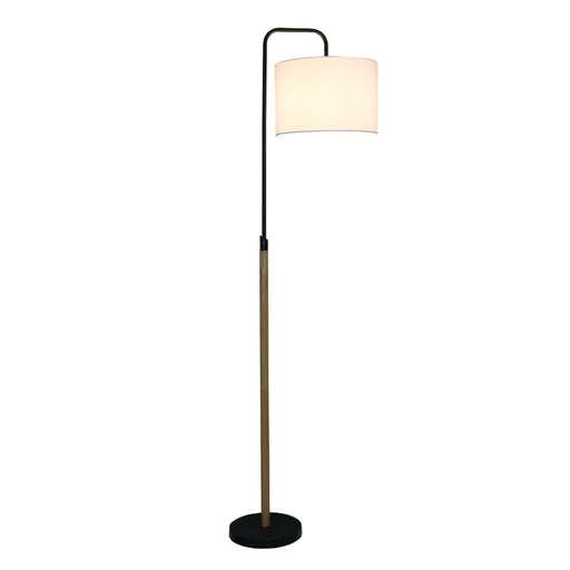 Lior - Arc Floor Lamp With Cylinder Shade - Black Ashcroft Furniture