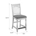 Slat Back Barstools (Set of 2) - Gray Emerald Home