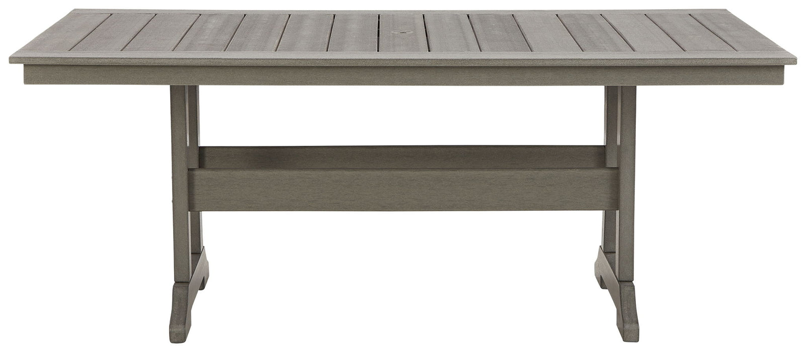 Visola - RECT Dining Table w/Umb OPT - Gray Signature Design by Ashley®