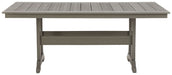 Visola - RECT Dining Table w/Umb OPT - Gray Signature Design by Ashley®