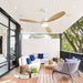 52" Integrated LED Ceiling Fan With Remote Control And Blades For Living Room Daily Nest
