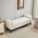 Upholstered End Of Bed Bench With Arms, 2 Bolsters For Bedroom - Ivory Home Essentials