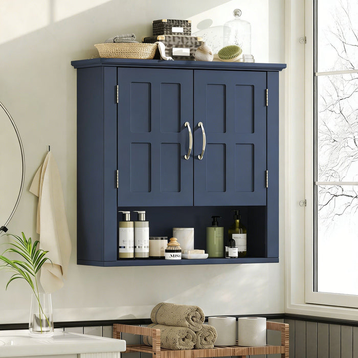Multi Functional Wall Mounted Cabinet With Adjustable Shelves For Bathroom Noble House
