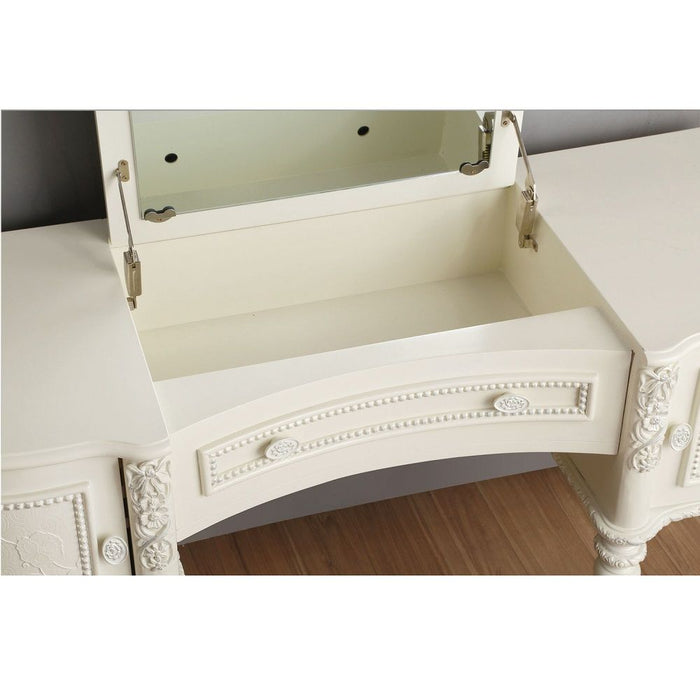 Dorothy - Vanity Desk & Mirror - Ivory ACME