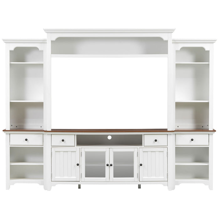Extra Large TV Stand, Entertainment Center With Storage Cabinets Hearth and Haven