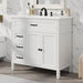 Bathroom Vanity With Sink, 2 Doors 2 Drawers, Freestanding Design Noble House
