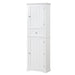 Tall Freestanding Bathroom Storage Cabinet With Drawer And Adjustable Shelf Hearth and Haven
