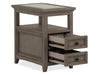 Paxton Place - Chairside End Table - Dovetail Gray Magnussen Furniture