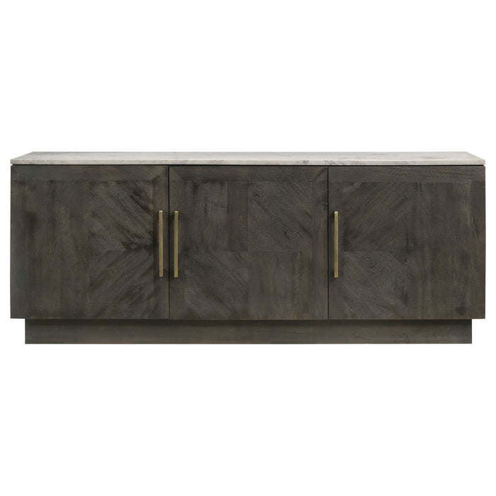 Metzger - 3 Door Sideboard Buffet - Gray Furniture Max