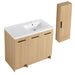 Freestanding Bathroom Vanity Set With Tall Linen Cabinet, 3 Door Storage Cabinet, Single Sink Home Essentials