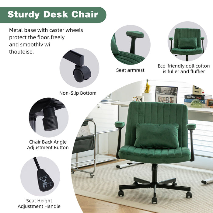 Criss Cross Armrest Office Chair With Wheels Home Essentials