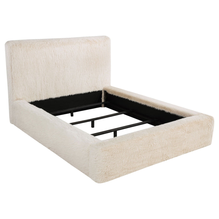 Tall Headboard Panel Bed With Padded Headboard Furniture Max