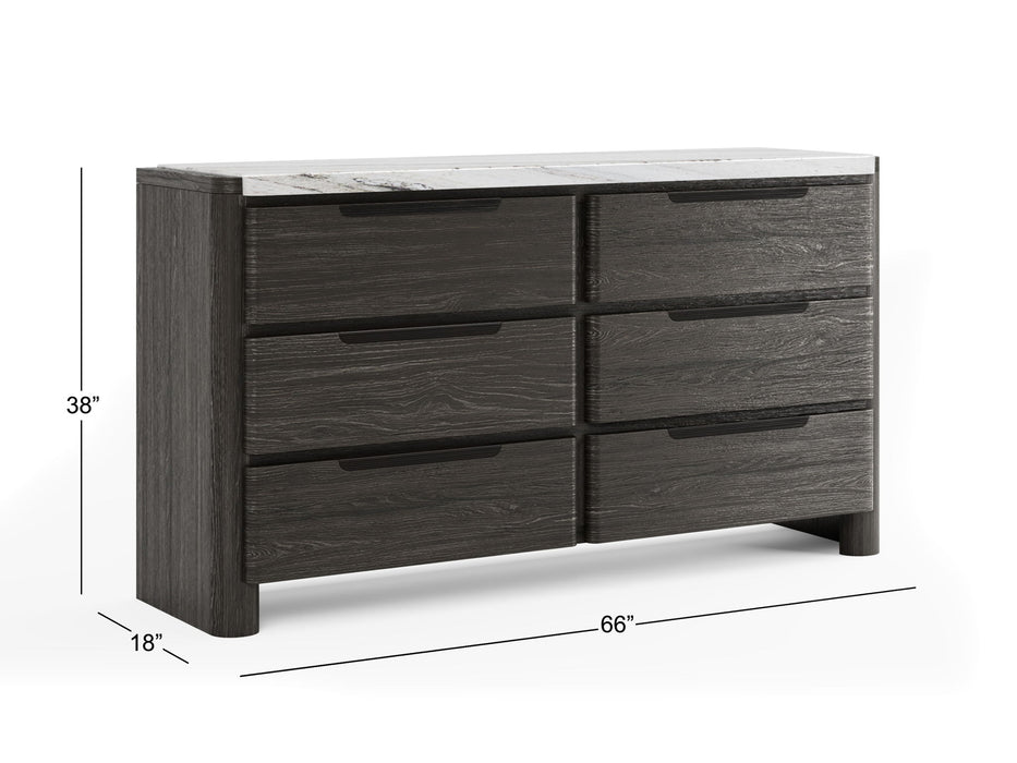 Keaton - Double Drawer Dresser - Black Magnussen Furniture