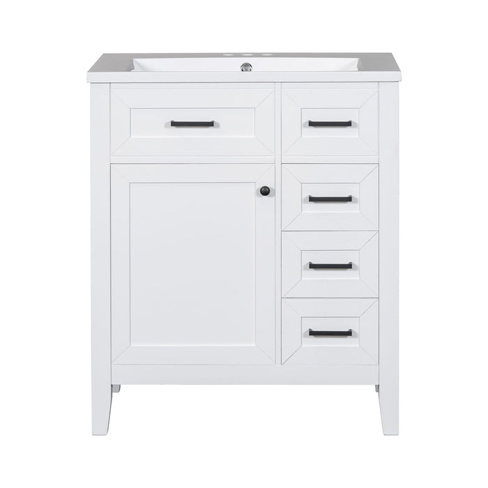 Modern Bathroom Vanity With Sink Combo, 3 Drawers, Undermount Drop-In Sink Hearth and Haven