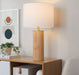Cylinder - Ash Contemporary Table Lamp - Ash / Antique Brass / White Lumi Source