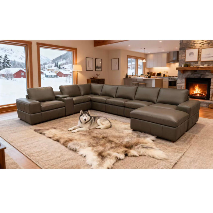 Modular Sectional With Large Square Arms, Custom Configuration Home Essentials