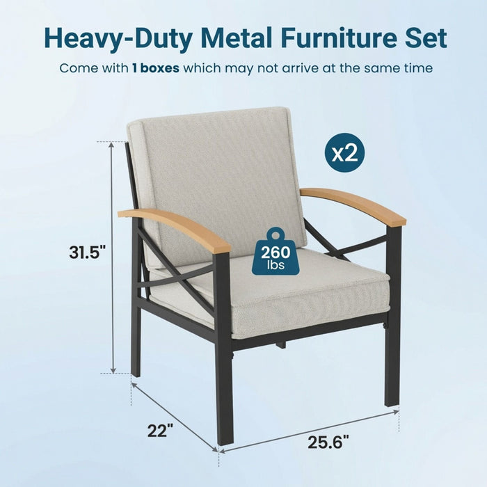Outdoor Patio Armchair, All Weather (Set of 2) Home Essentials
