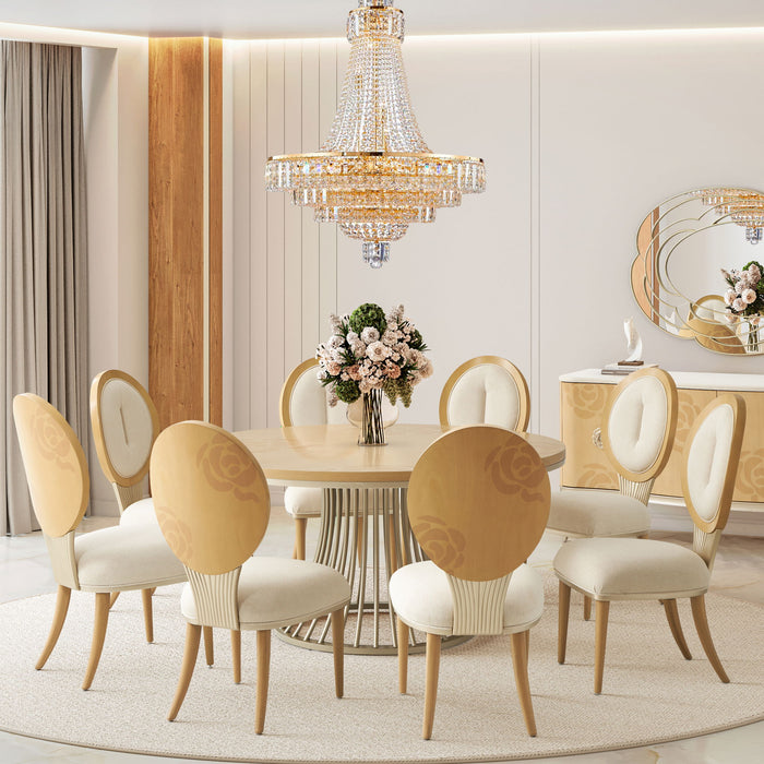 Michael Amini Lighting - Luxe Lumiere 28-Light Crystal Chandelier - Gold Michael Amini