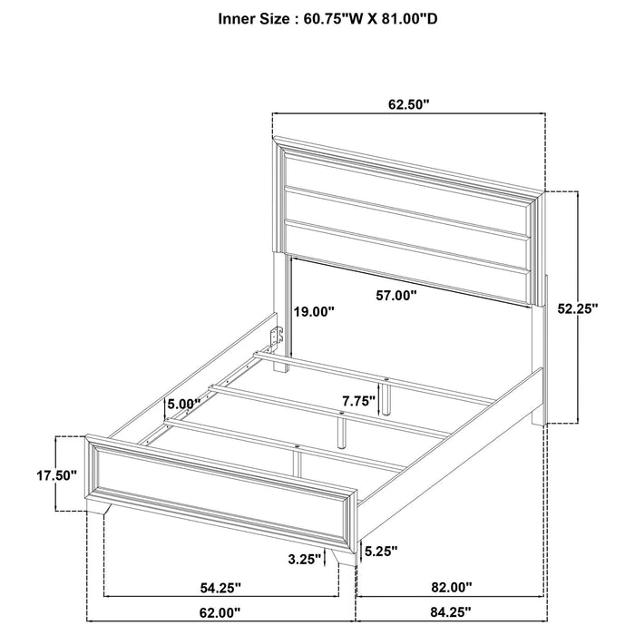 Funston - Queen Bed With Headboard - Brown Oak