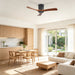 42" Flush Mount Ceiling Fan With 3 Blades, DC Reversible Motor Daily Nest